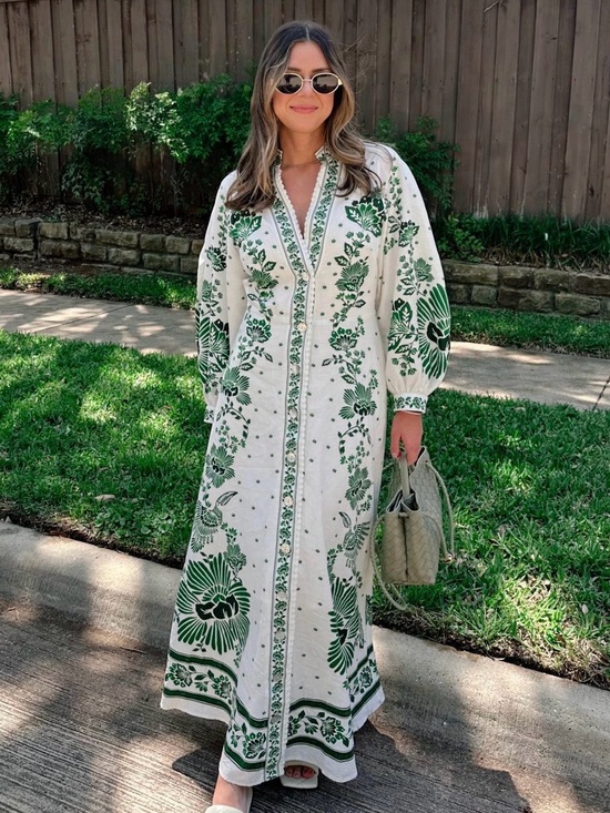 FARM Rio Dresses & Skirts - Farm Rio Forest soul off white maxi dress Medium